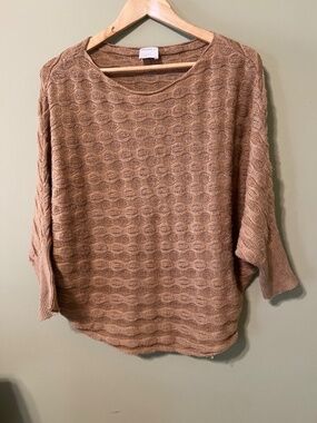 Kerisma Bat Wing Sweater Women's S/M Camel Woven